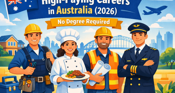 Illustration Showing High-Paying Careers Options In Australia That Do Not Require A University Degree